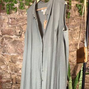 Vintage Pale Green/Gray Duster Dress